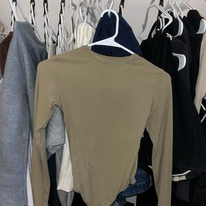 SKIMS Olive Long Sleeve Bodysuit